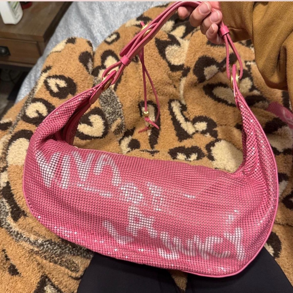 Juicy couture pink chainmail mesh purse